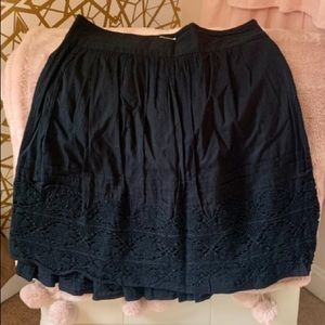 Anthropologie Odille Black Skirt